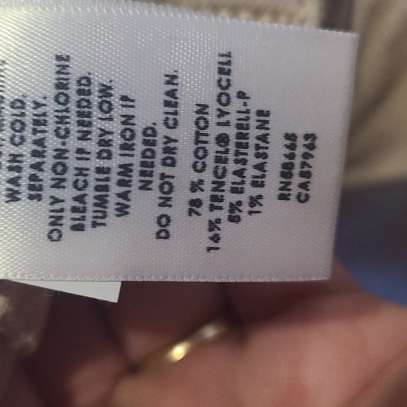 NWT Caslon Sz 35 US 20 Sierra Skinny Ankle Jeans Beige - Picture 6 of 7